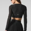 Soutien-gorge à manches longues Airlift Mesh Divine - Noir