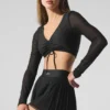 Soutien-gorge à manches longues Airlift Mesh Divine - Noir