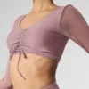 Soutien-gorge à manches longues Airlift Mesh Divine - Smoky Quartz