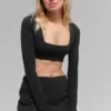 Soutien-gorge à manches longues Alo Softsculpt Precision - Noir