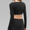 Soutien-gorge à manches longues Alo Softsculpt Precision - Noir