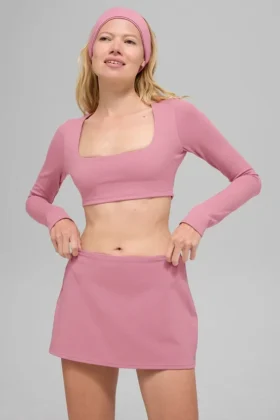 Soutien-gorge à manches longues Alo Softsculpt Precision – Rose sauvage