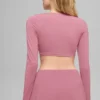 Soutien-gorge à manches longues Alo Softsculpt Precision - Rose sauvage