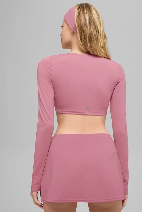 Soutien-gorge à manches longues Alo Softsculpt Precision - Rose sauvage