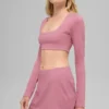 Soutien-gorge à manches longues Alo Softsculpt Precision - Rose sauvage