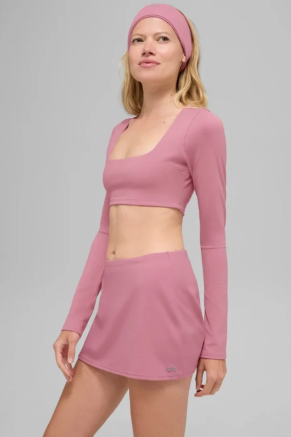 Soutien-gorge à manches longues Alo Softsculpt Precision - Rose sauvage