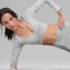 Soutien-gorge à manches longues Alosoft Intuition - Gris chiné athlétique