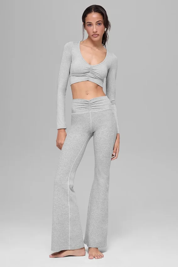 Soutien-gorge à manches longues Alosoft Intuition - Gris chiné athlétique