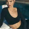Soutien-gorge à manches longues Alosoft Intuition - Noir