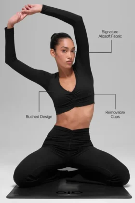 Soutien-gorge à manches longues Alosoft Intuition – Noir