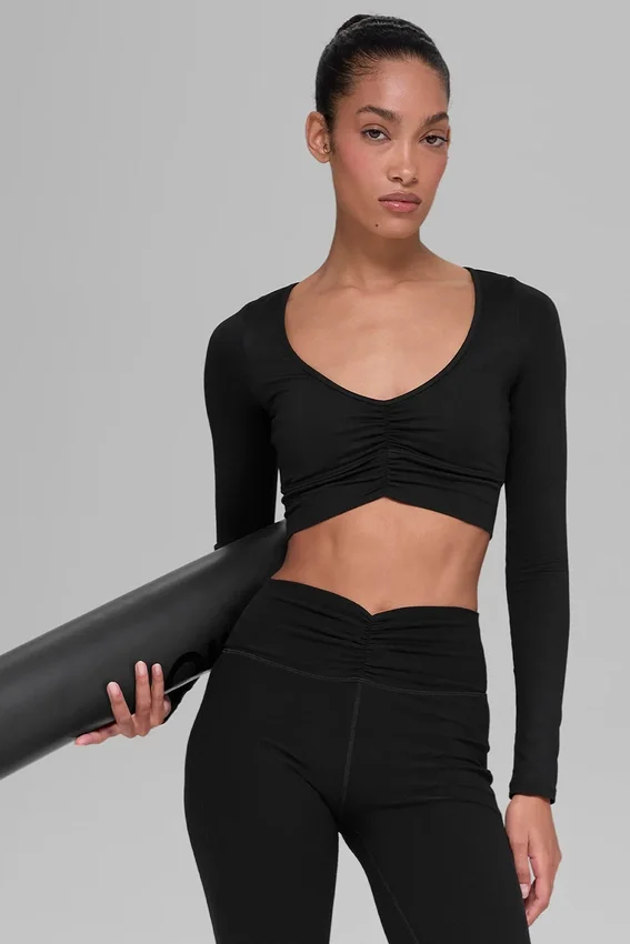 Soutien-gorge à manches longues Alosoft Intuition - Noir