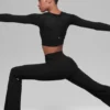 Soutien-gorge à manches longues Alosoft Intuition - Noir