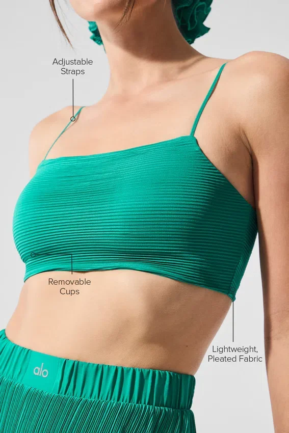Soutien-gorge Micro Plissé Game On - Vert sapin