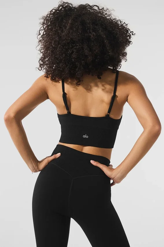 Soutien-gorge « Plush Delight » d'hiver, sans coutures et douillet - Noir
