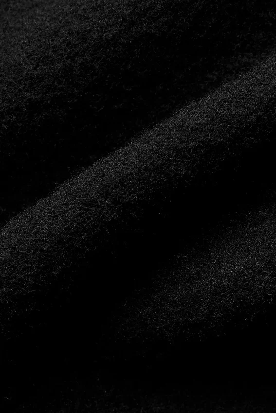 Haut court en shorts, douillet et sans coutures pour l’hiver – Noir