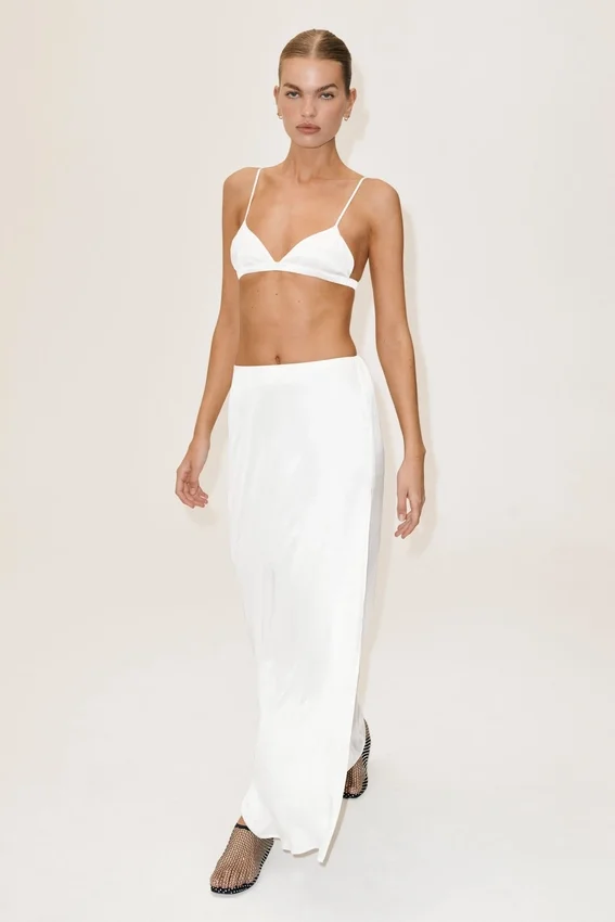 Soutien-gorge Radiance en mélange de soie - Blanc