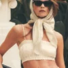 Soutien-gorge Riviera Bloomer en mélange de lin - Beige sable