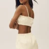 Soutien-gorge Riviera Bloomer en mélange de lin - Beige sable