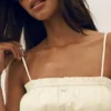 Soutien-gorge Riviera Bloomer en mélange de lin - Beige sable