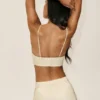 Soutien-gorge Riviera en mélange de lin - Beige sable