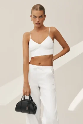 Soutien-gorge Riviera en mélange de lin - Blanc