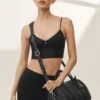 Soutien-gorge Riviera en mélange de lin - Noir