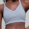 Soutien-gorge sans coutures à côtes bicolores - Gris givré d'hiver