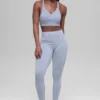 Soutien-gorge sans coutures à côtes bicolores - Gris givré d'hiver