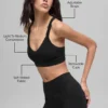 Soutien-gorge sans coutures à côtes bicolores - Noir