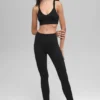 Soutien-gorge sans coutures à côtes bicolores - Noir
