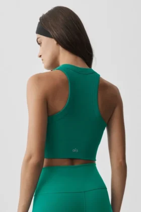 Soutien-gorge sans coutures en modal côtelé à col haut « Delight » – Emerald Isle