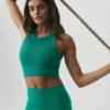 Soutien-gorge sans coutures en modal côtelé à col haut « Delight » - Emerald Isle