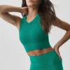 Soutien-gorge sans coutures en modal côtelé à col haut « Delight » - Emerald Isle