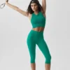 Soutien-gorge sans coutures en modal côtelé à col haut « Delight » - Emerald Isle