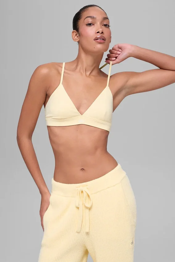 Soutien-gorge Splendor – Jaune bougie/Blanc
