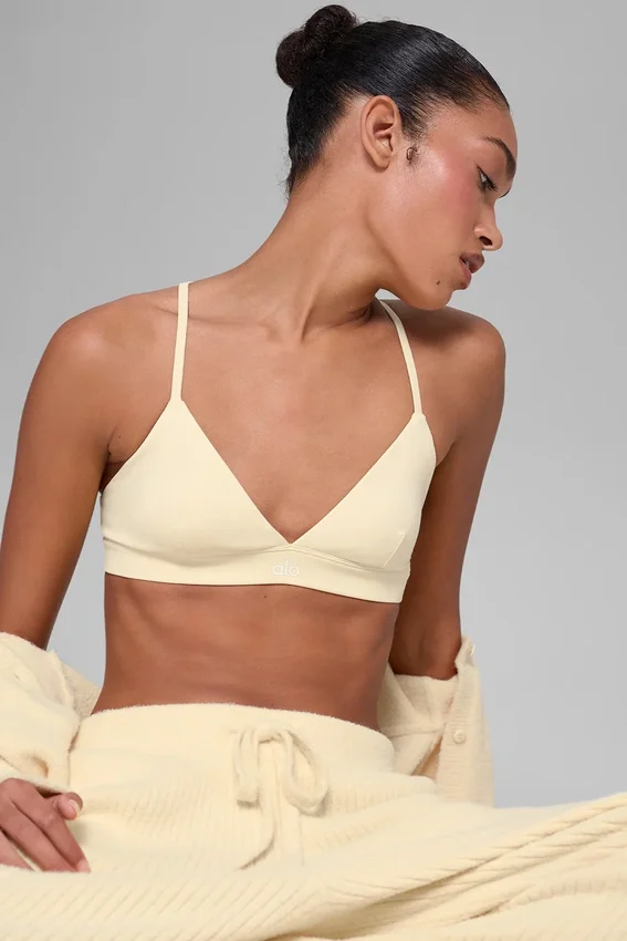 Soutien-gorge Splendor – Jaune bougie/Blanc