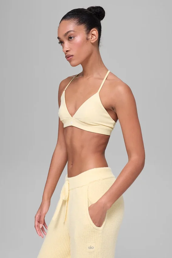 Soutien-gorge Splendor – Jaune bougie/Blanc
