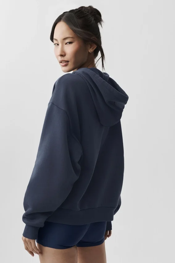 Sweat à capuche Accolade à fermeture éclair intégrale - Bleu marine