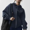 Sweat à capuche Accolade à fermeture éclair intégrale - Bleu marine
