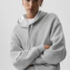 Sweat à capuche Accolade à fermeture éclair intégrale - Gris chiné athlétique