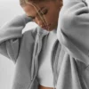 Sweat à capuche Accolade à fermeture éclair intégrale - Gris chiné athlétique