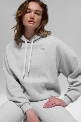 Sweat à capuche Accolade - Gris chiné athlétique