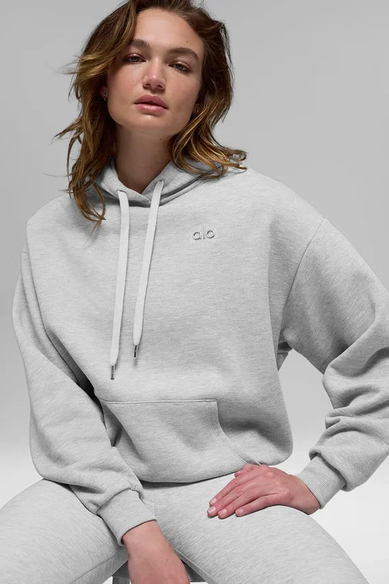 Sweat à capuche Accolade - Gris chiné athlétique