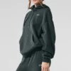 Sweat à capuche Accolade - Vert anthracite