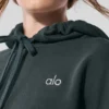 Sweat à capuche Accolade - Vert anthracite