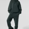 Sweat à capuche Accolade - Vert anthracite