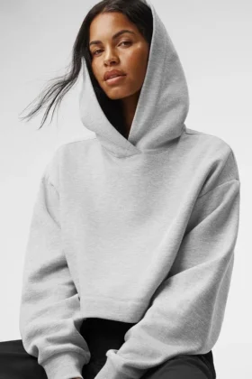 Sweat à capuche Bae - Gris chiné athlétique