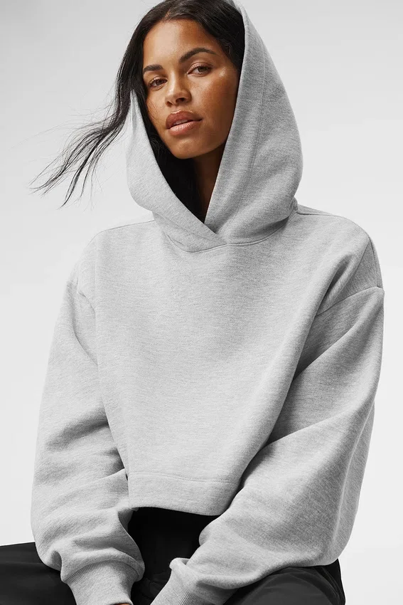 Sweat à capuche Bae - Gris chiné athlétique