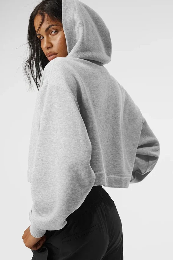 Sweat à capuche Bae - Gris chiné athlétique