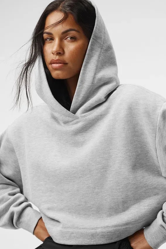 Sweat à capuche Bae - Gris chiné athlétique